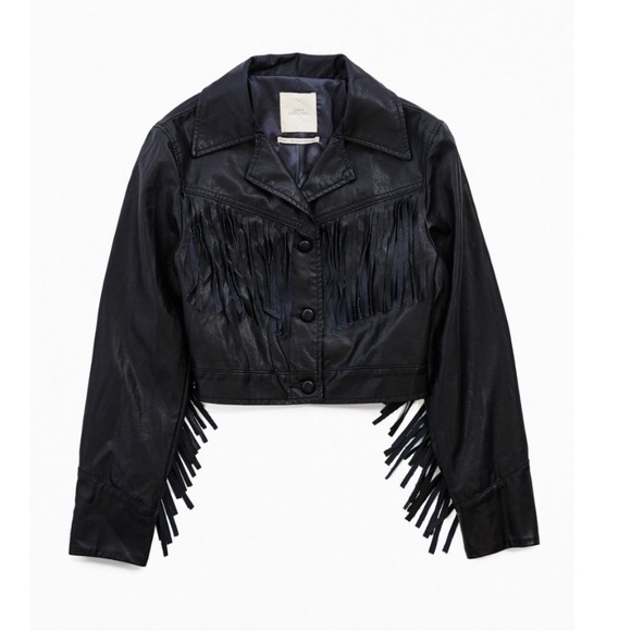 Faux Leather Fringe Jacket! - Picture 2 of 7